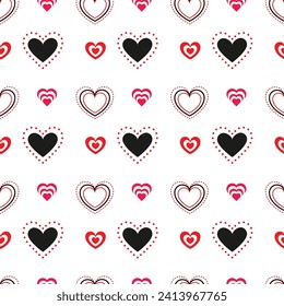 Free vector valentine heart  pattern design.