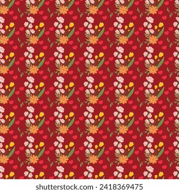 Free vector valentine pattern background in February.