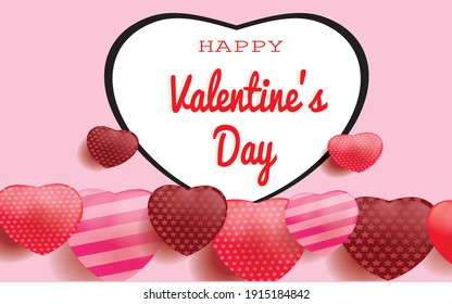 free vector valentine's day love 3D design background