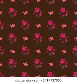 Free vector valentines flowers pattern in background.