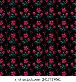 Free vector valentines flowers pattern in background.