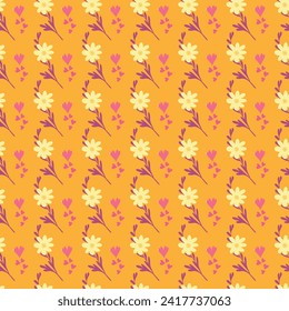 Free vector valentines flowers pattern in background.