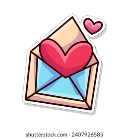 Free vector, Valentine's themed stickers, intimate love letters