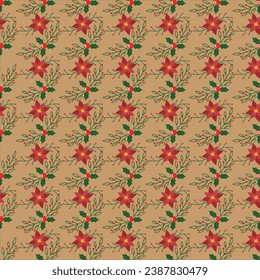 Free vector vintage Christmas pattern