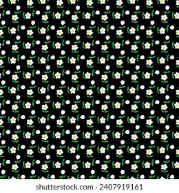 Free vector vintage flower pattern black background