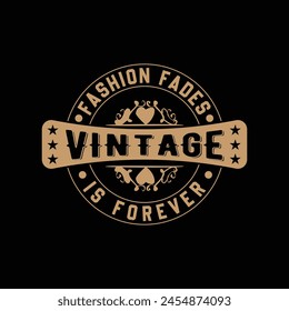Free vector vintage label design with lettering composition on dark
