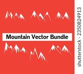 Free vector vintage mountains set