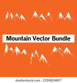 Free vector vintage mountains set