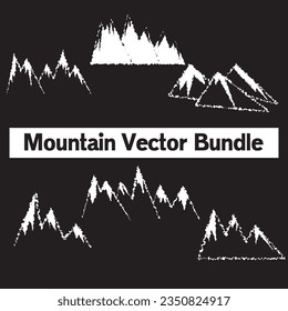 Free vector vintage mountains set