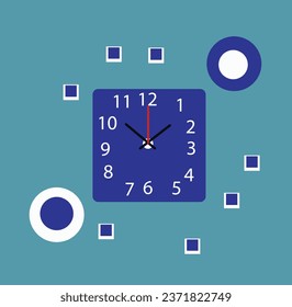 Free vector wall house clock with black and red hands and white dial