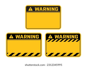 Free vector warning sign button for web purpose free vector image