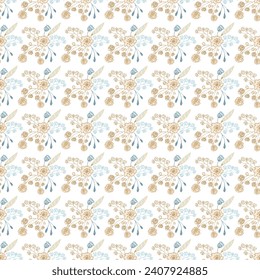 Free vector watercolor small flowers pattern
