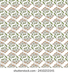 Free vector watercolor small flowers pattern design
