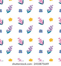 Free vector watercolor small flowers pattern design