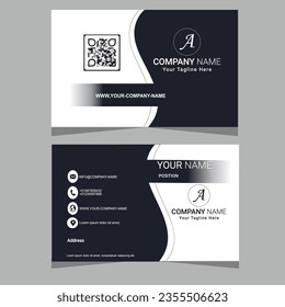 Free vector white and black business card template