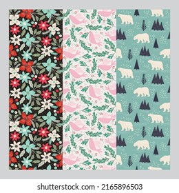 Free Vector Winter Pattern Collection