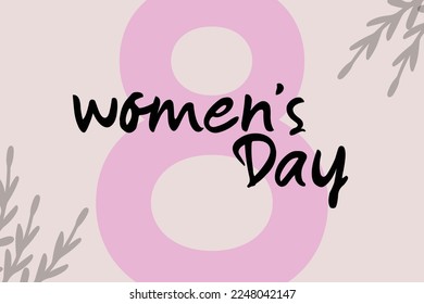 Free vector women's day greeting card design