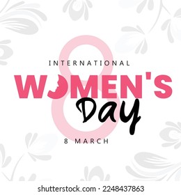 Free vector women's day greeting card design