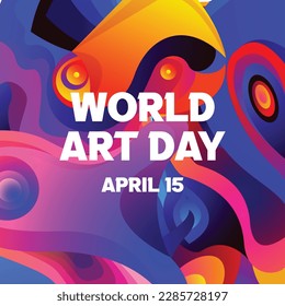 Free Vector World Art Day illustration