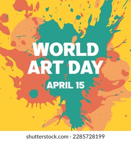 Free Vector World Art Day illustration