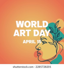Free Vector World Art Day illustration