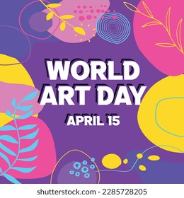 Free Vector World Art Day illustration