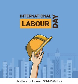 Free Vector World Labour Day Illustration for Social Media, International Labour Day, Vector Art