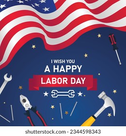Free Vector World Labour Day Illustration for Social Media, International Labour Day, Vector Art