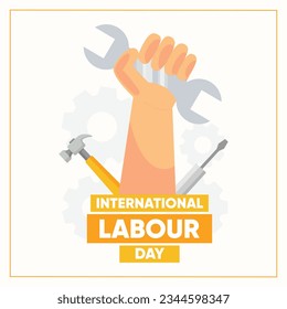 Free Vector World Labour Day Illustration for Social Media, International Labour Day, Vector Art