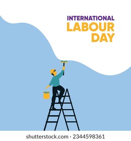 Free Vector World Labour Day Illustration for Social Media, International Labour Day, Vector Art