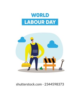 Free Vector World Labour Day Illustration for Social Media, International Labour Day, Vector Art