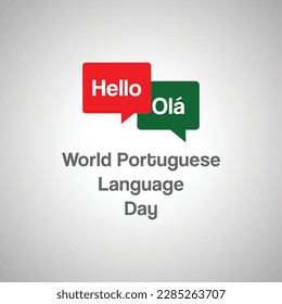 Free vector  World Portuguese Language Day illustration