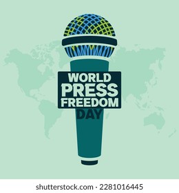 Free vector world press freedom day illustration