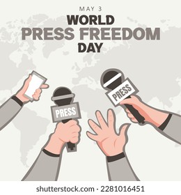 Ilustración del día de la libertad de prensa en el mundo libre de vectores