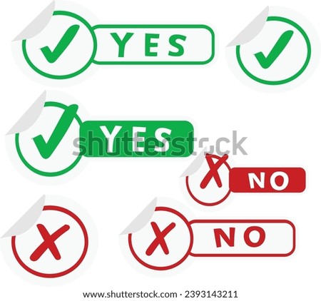 free vector Yes No Or Agree Disagree Sign With Red Green
