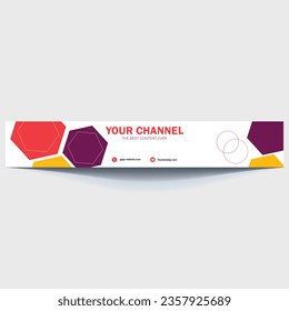 Free vector youtube banner design