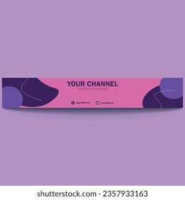 Free vector youtube banner design