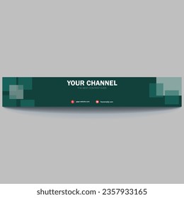 Free vector youtube banner design