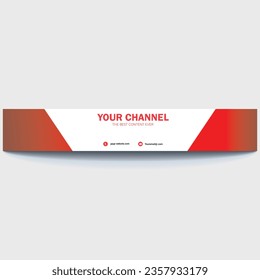 Free vector youtube banner design