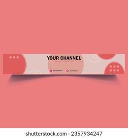 Free vector youtube banner design