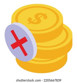 Free version product icon. Isometric of free version product vector icon for web design isolated on white background