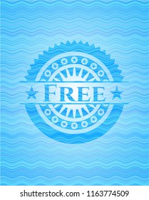 Free water concept badge background.