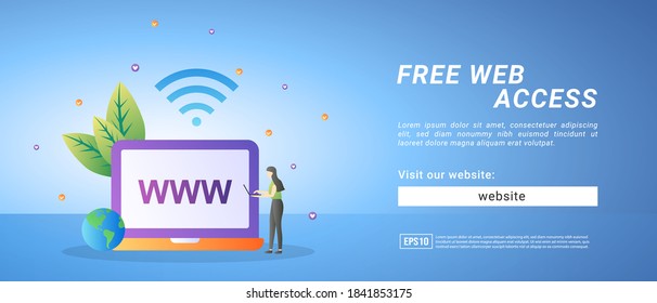 Free web access banners, free trial access to website. Banners for promotional media