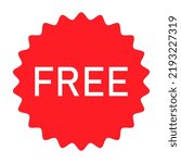 Free web button sign, promotion design label icon, gratis business vector illustration .
