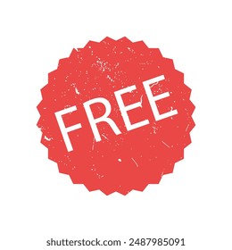 Free web button sign, promotion design label icon, gratis business vector illustration .