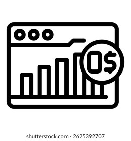Free webinar icon outline vector. Video training. Live course