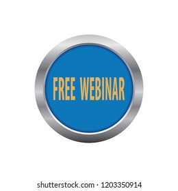 Free webinar vector button, web design element