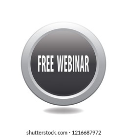Free webinar vector button, web design element