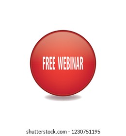 Free webinar vector button, web design element