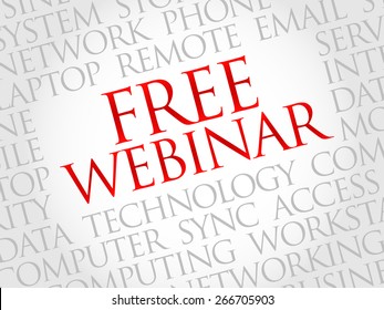 Free Webinar word cloud concept